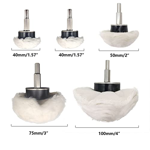 11 pcs Buffing Wheel for Drill, Buffing Pad Polishing Wheel Kits, Wheel Shaped Polishing Tool for Metal Aluminum, Stainless Steel, Chrome, Jewelry, Wood, Plastic, Ceramic, Glass, etc