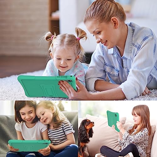 10 Inch Kids Tablet, Android 12 Tablet PC, Parental Control, Educational, 10.1' IPS HD Display, Dual Camera, 6000mAh, Toddler Tablet with Silicone Case, Gift for Boys(Green)