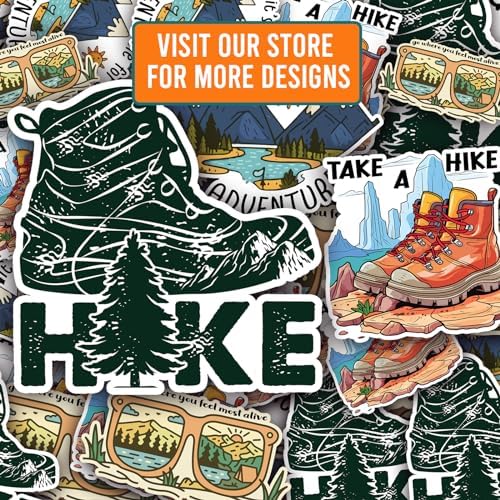 (3Pcs) Out of Breath Hiking Society Don't Worry I'll Be There in A Minute Sticker Funny Hiker Quote Decal Waterproof Vinyl Stickers Adult for Laptop Car Tumbler Water Bottle Mug Phone - Size 3”x2.9”