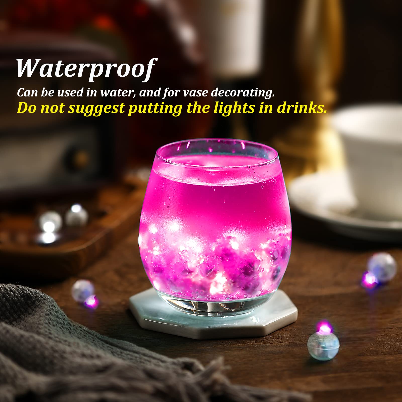 100pcs Balloon Lights, Long Standby Time Mini Ball Light, Round LED Multicolor Flash Ball Lamp for Paper Lantern Balloon Party Wedding, Birthday and Festival Christmas Decorative Lights