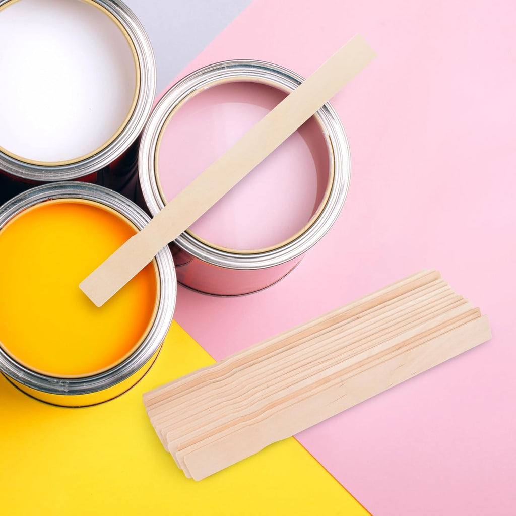 120 Pieces Paint Stir Sticks, 12 Inch Long Wooden Paint Stirrers for Mixing Paint, Paint Sticks for Library Markers or Garden Plant Labels, Mixing Sticks for DIY Craft Sticks