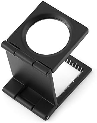 10 x 28 mm Triple Folding 10x Magnifying Glass Zinc Alloy Magnifying Glass with Scale