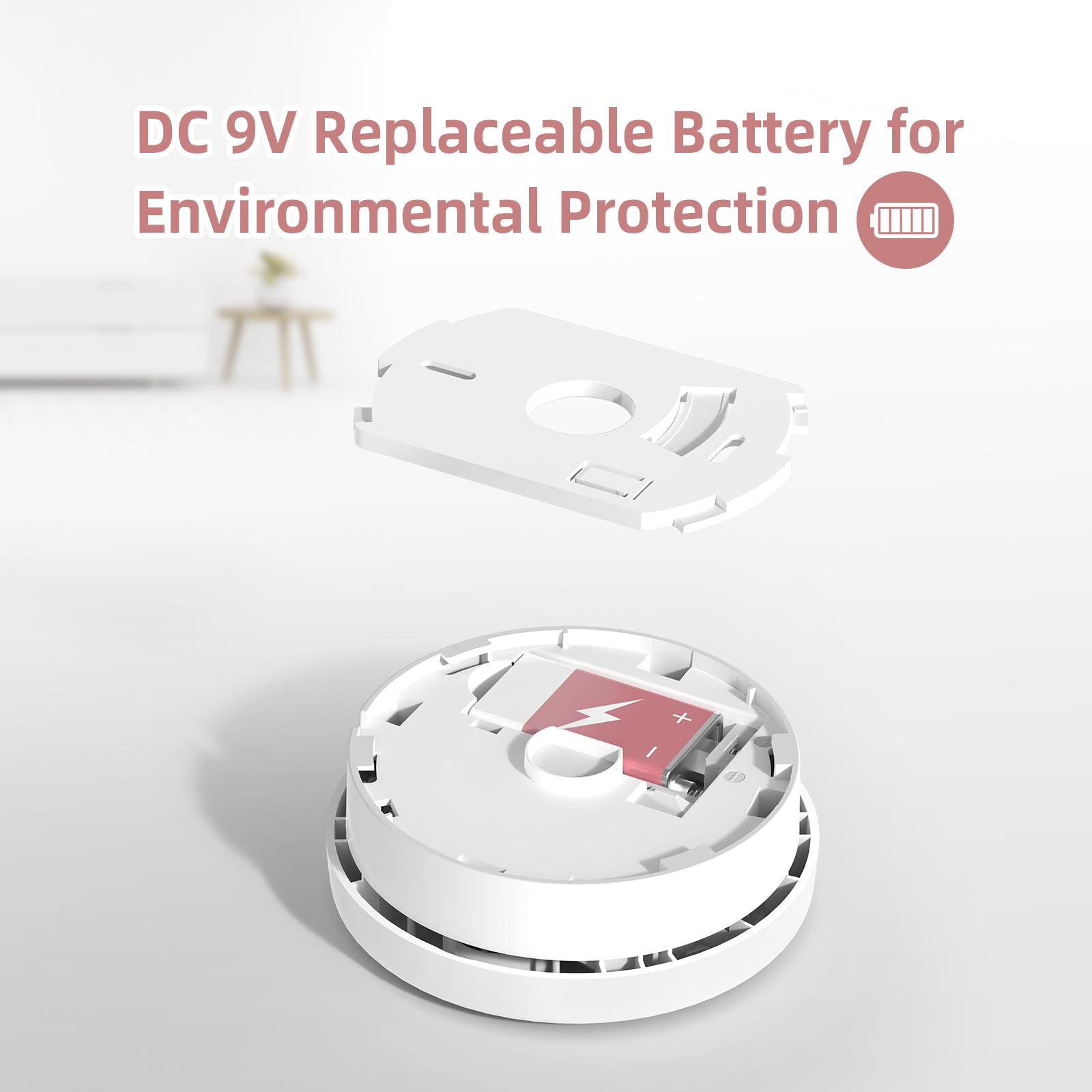 10 Packs Fire Alarms Smoke Detectors, Smoke Alarm Battery Operated, Fire Alarm with Test Button & Low Battery Signal, Photoelectric Technology Fire Detectors for Bedroom and Home