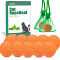 10 Pack Natural Cat Repellent Outdoor Indoor, Peppermint Oil Cat Deterrent Outdoor Repels Cat Dog Deer Rabbit from Garden Yard Lawn Home Keep Your Yard Lawn Porch Furniture Curtain from Cat Damages