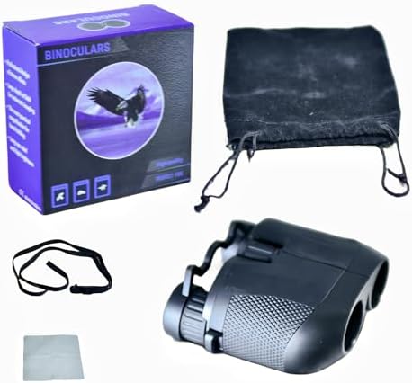 10x25 Compact Binoculars, Small Binoculars for Adults and Kids, High Powered Travel Waterproof for Bird Watching, Hiking, Cruise and Hunting, Gifts for Adults Teens Friends