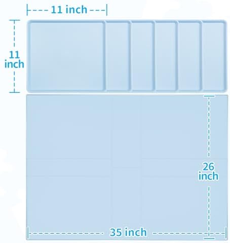 1500 Pieces Jigsaw Puzzle Board with 6 Drawers, Portable Puzzle Table for Adults, 35×26 Inch Work Surface, 3.1 KG Lightweight, Light Blue