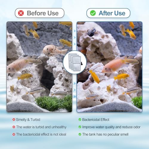 15 Pack Filter Cartridges for Top Fin Filter, Replacement Filter Cartridges for TOP FIN EF-S Element and BF5 BETTAFLO