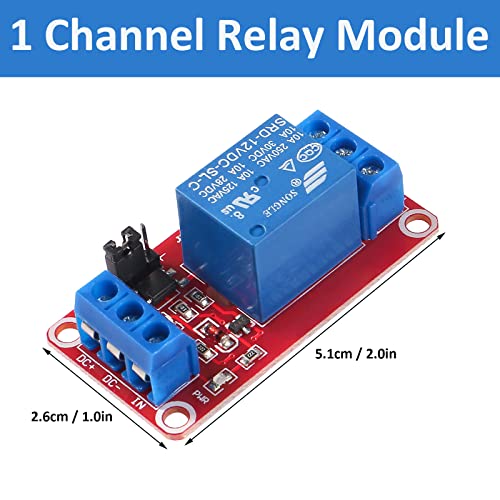 10pcs DC 5V Relay Module 1 Channel Relay Switch Relay Board with Optocoupler Isolation Support High or Low Level Trigger