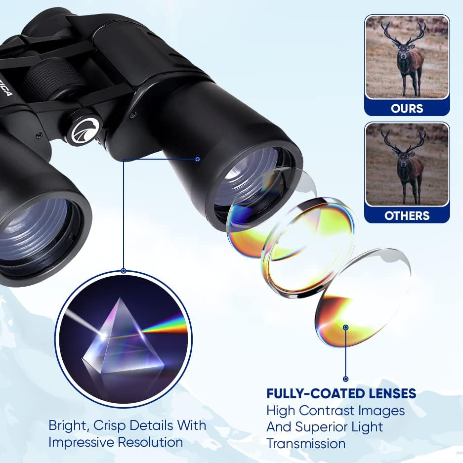 10 x 50 Falcon Porro Prism Field Binoculars with Multi Coated Lens