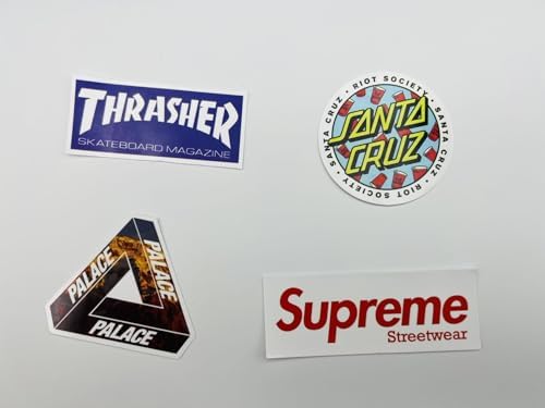 100 Piece Skateboard Decal/Pack Cool Waterproof Stickers for Laptop Water Bottle Suitcase Phone Luggage, Skateboarding Stickers Decal for Adults