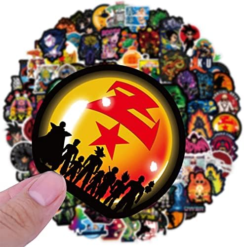 102pcs Anime Dragon Bal Stickers for Kids/Teens, Waterproof Anime Cartoon Stickers for Water Bottle Guitar Laptop, Vinyl Decal for Phone Skateboard Travel Case