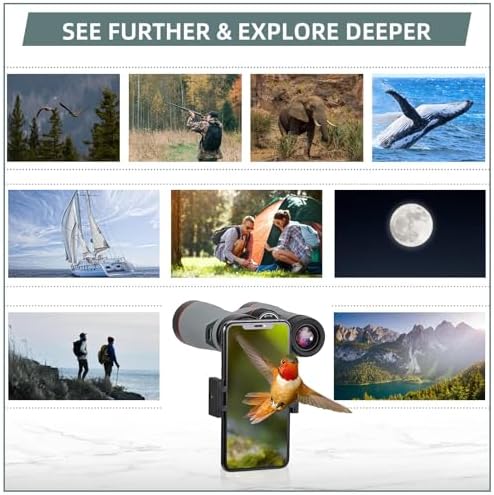 10x42 Professional ED Binoculars for Adults High Powered with Binocular Harness Strap, Phone Adapter and Tripod, Large View Waterproof Binoculars for Hunting Bird Watching Cruise Ship Travel Hiking
