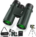 12x42 Binoculars for Adults,Dazftiey Large Diameter High Powered Binoculars,Upgraded Sturdy Tripod,Low Light Vision Binoculars with Phone Adapter,Waterproof Lightweight Binoculars for Bird Watching