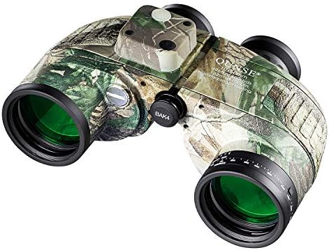 10X50 Marine Binoculars for Adults, Waterproof Binoculars with Rangefinder Compass,BAK4 Prism Navigation Birdwatching Hunting (Camouflage)