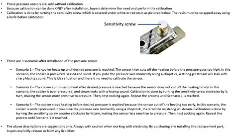 "Electric Pressure Cooker Pressure Sensor or Switch KSD105 250V~10A Works with Instant Pot, Power Cooker, Cuisinart, Farberware, Power Quick Pot, Crock-Pot" This sensor is not created or sold by the