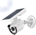 (Wire Free Solar Motion Light) Motion Sensor Solar Powered Outdoor Wireless Fake Camera Brightest Floodlights Spot Lighting Spotlight Home Security LED Lights Defiant Activated Detector