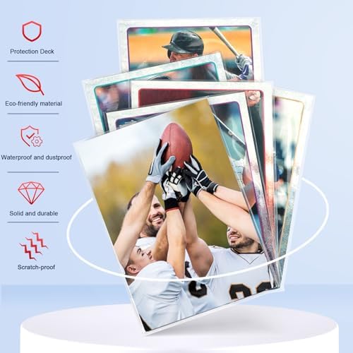 1000 Pcs Card Sleeves Toploaders for Trading Cards, Soft Penny Card Sleeves Card Protectors Plastic Card Holders Fit for MTG, Baseball Card, Sports Cards, Game Card Standard Cards