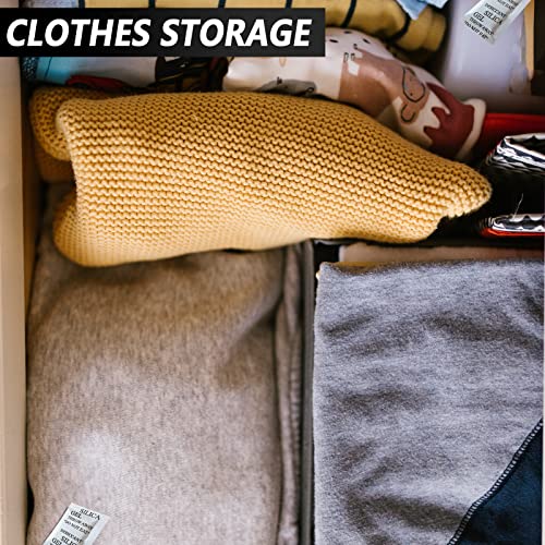 100 Pcs Silica Gel Desiccant Packs(5 Gram), Industrial Grade No-Toxic Dehumidifier Packets, Premium Silicone Beads Moisture Absorption Bags Air Dryer for Clothes, Digital, Documents, Shoes, CD Storage