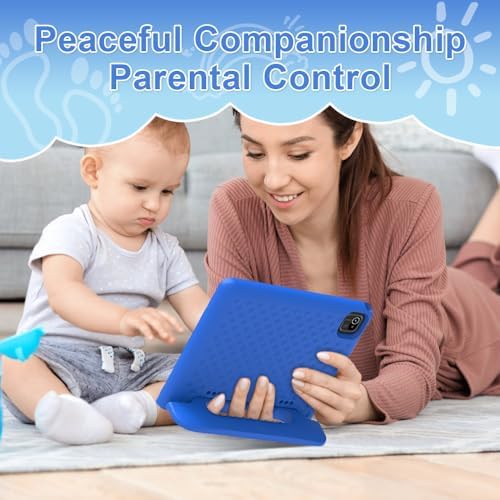 10" Android 13 Kids Tablet, 32GB with Quad-core Processor, Expandable Memory to 128GB, Support WiFi 6 & Bluetooth 5.0, 5000 mAh Battery,Parental Control App(Blue).