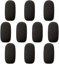 10-Pack Small Foam Windscreens for Lavalier Mics - High-Density Foam Mic Covers for Headset Protection