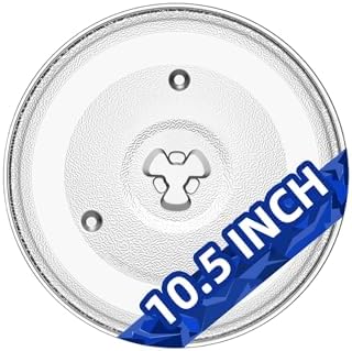 10.5 inch Glass Turntable for Microwave Hamilton Beach HB-P90D23, 252100500497, Emerson MP-P23, 10.5" Microwave Plate Replacement GE WB48X21336, 0.9 Cu Ft, RV 10 1/2 inch Removable Turntable