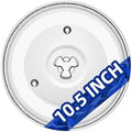 10.5 inch Glass Turntable for Microwave Hamilton Beach HB-P90D23, 252100500497, Emerson MP-P23, 10.5" Microwave Plate Replacement GE WB48X21336, 0.9 Cu Ft, RV 10 1/2 inch Removable Turntable