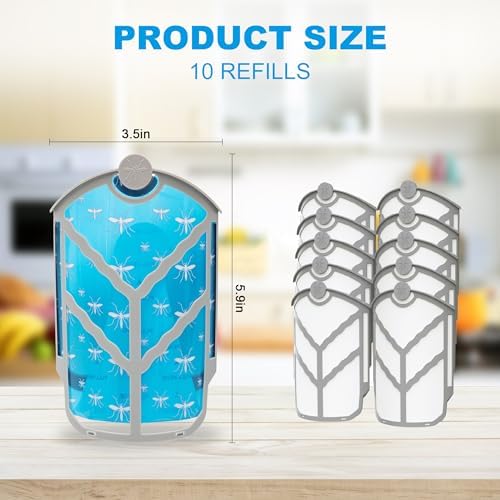 10 Pack Flying Trap Refills Compatible with zevo Flying Insect Trap Refill, Insect Replacement Kit for M364 M364A and Max Fully Compatible Size
