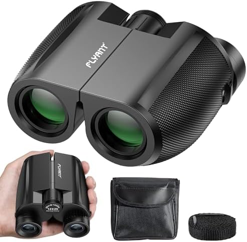 12X25 High Powered Binoculars for Adults, Waterproof Compact Binoculars with Clear Low Light Vision, Small Binoculars for Bird Watching, Hunting, Travel, Concerts (12x25 Compact)