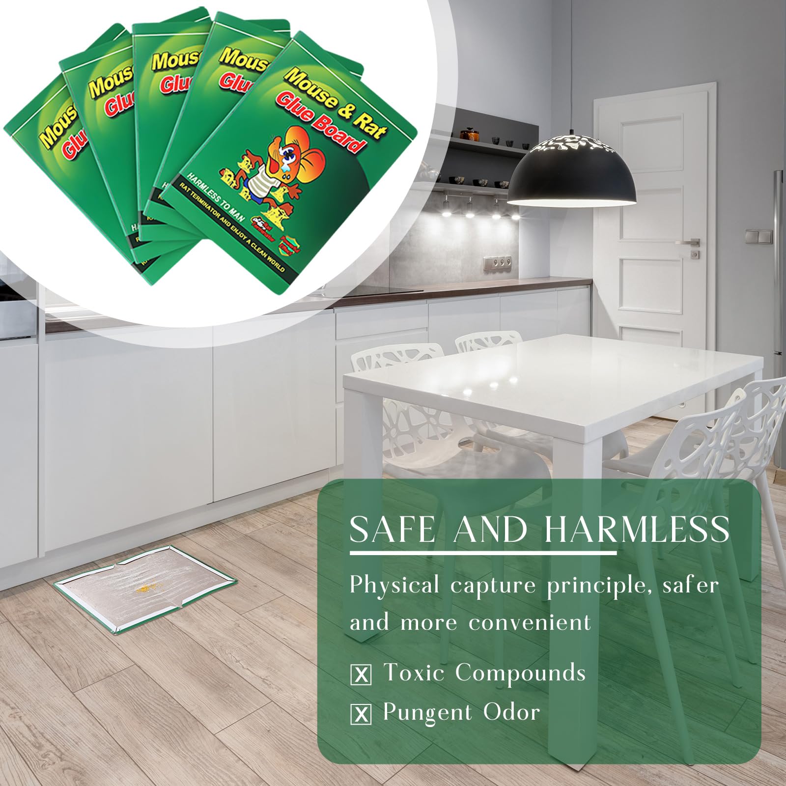 100 Pcs 11.8" x 8" Large Mouse Glue Traps with Enhanced Stickiness, Mouse Sticky Pads Foldable Mouse Traps Sticky Pads for House Indoor Outdoor, Easy to Set