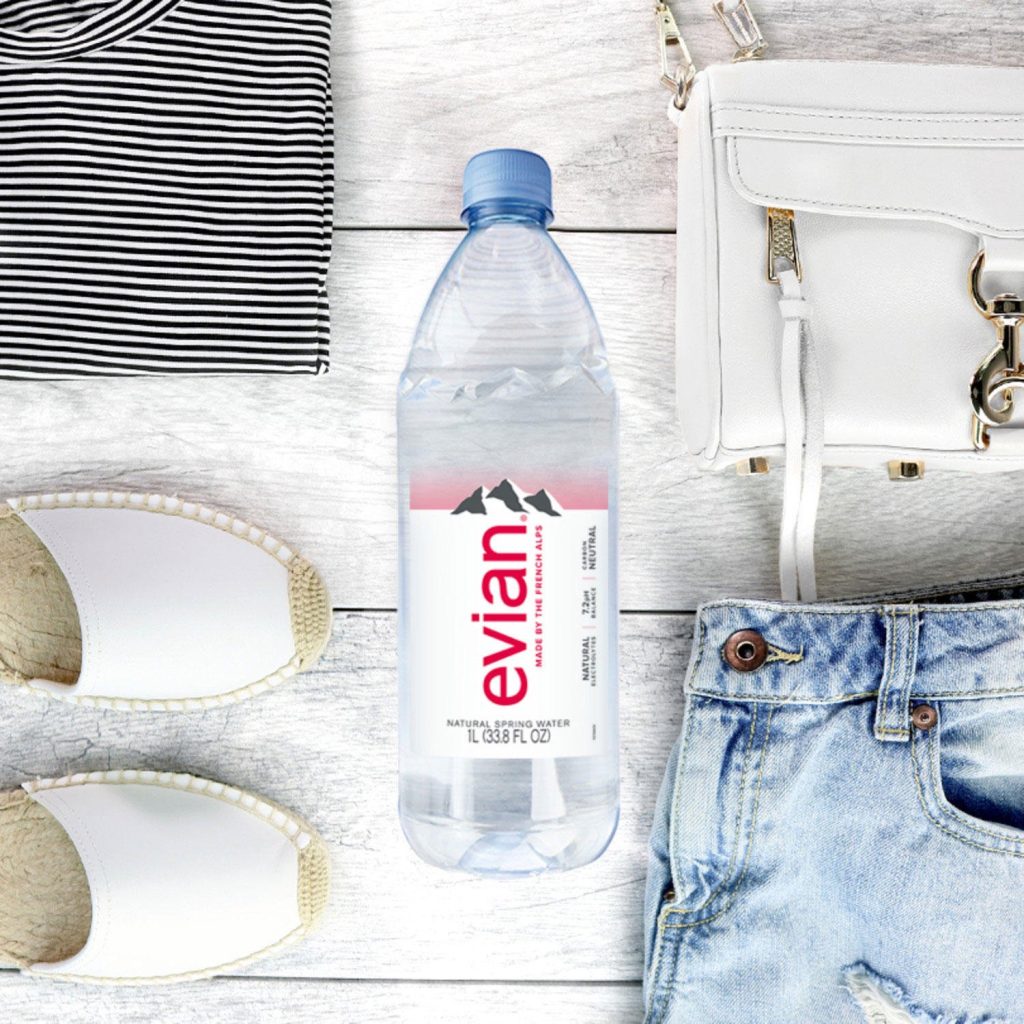 Evian Natural Spring Water 1L Bottles, 12 Pack - Pure Hydration