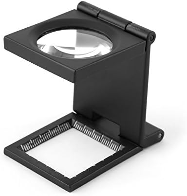 10 x 28 mm Triple Folding 10x Magnifying Glass Zinc Alloy Magnifying Glass with Scale