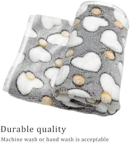 1 Pack 3 Blankets Super Soft Fluffy Premium Fleece Pet Blanket Flannel Paw Printed Throw for Dog Puppy Cat (Large 41x31'', Star, Bone, Love)