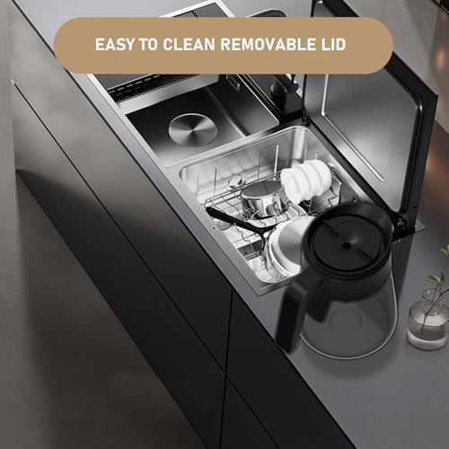 12 Cup Coffee Maker Carafe Replacement Pot Compatible with Ninja Coffee Maker CFP101 CFP201 CFP301 CFN601 CM401 CFP200 CFP250A CFP300 CFP305 CFP307 CFN602 CM400 CM401 CF090 CF091 CF092