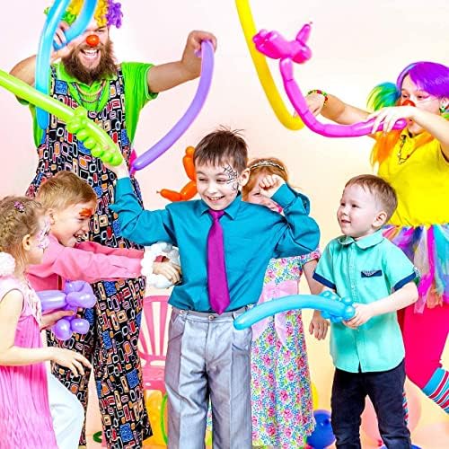 100 Pcs 260Q Balloons Kit with Pump - Kids Premium Latex Twisting Long Balloons to Make Animals Flowers, Fun Rainbow Balloons for Party Boys Girls Christmas Birthday Gifts Clowns Wedding Decor