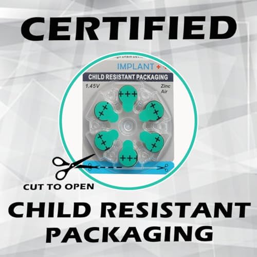 1.45V Hearing Aid Batteries (Size 10, 13, 312, 675, Implant Cochlear) Hearing Aid Accessories (36 Batteries, Size 675p - Implant)