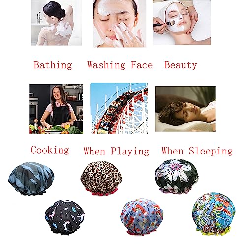 1 Pcs Waterproof Shower Cap for Women,Hair Treatment Bath Cap for Girls Spa Home Use,Travel and Hair Salon …