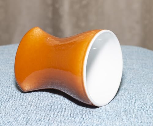 12Oz Crack Reactive Glaze Ceramic Coffee Mug, So Cool Cup With Handle Suitable for Office and Home Drinking Coffee Tea Cocoa Milk,Lead cadmium free, Dishwasher Microwave Safe(Orange)