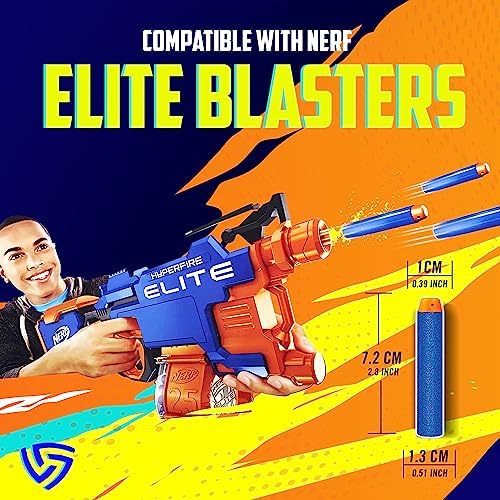 (300 Pack) Blue Nerf Darts - Compatible Foam Toy Elite 2.0 Darts, Nerf Ammo Bullets, Refill Dart
