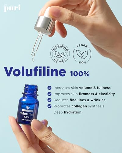 100% Volufiline Serum Skincare – Advanced Firming & Lifting Facial Ampoule from France Sederma, Intense Hydration & Skin Rejuvenation for Youthful, Perfect for Layering & DIY, 0.33 fl.oz (10ml) 2 Pack