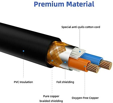 10ft / 3.04m DMX Cable, 4 Packs 3 Pin DMX Cables DMX Wires, DMX512 XLR Male to Female Stage Light Signal Cable with Metal Connectors, Connection for Stage & DJ Lighting fixtures