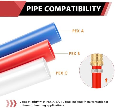 (Pack of 5) Pex Fitting 1/2 Inch x 1/2 Inch Female NPT Drop-Ear Elbow Brass(5)