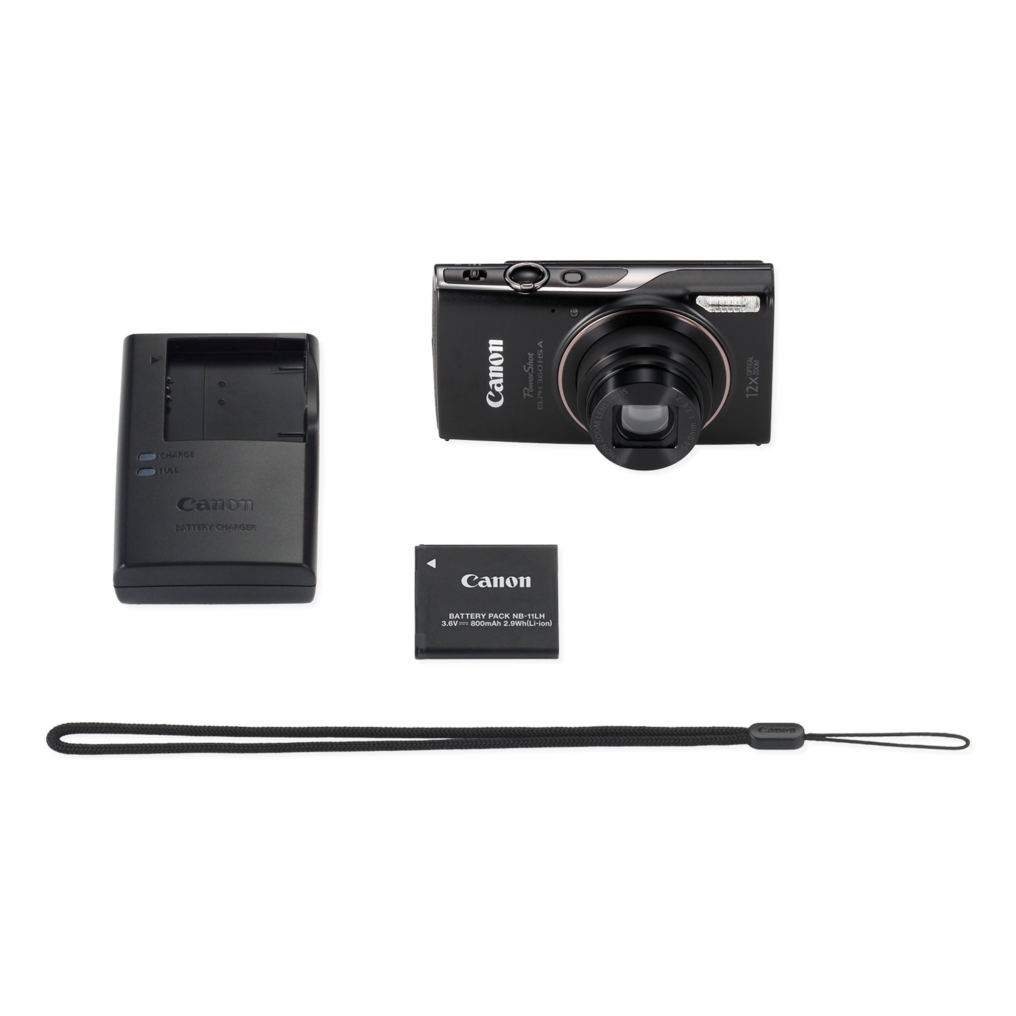 Canon PowerShot ELPH 360 Camera - Black