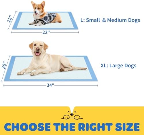 100-Pack X-Large Puppy Pads - 34'' x 28'' Pee Pads for Dogs Potty Training with Leak-Proof Quick-Dry Design, 6-Layer Wee Wee Pads for Dogs