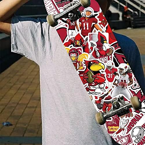 104Pcs Football Rugby Stickers for Water Bottle, Arizona Decal Decoration Sticker for Boys，Waterproof Decals for Laptop，Computer，Phone Case，Car，Guitar，Bumper，Skateboard，Gifts for Adults Teens
