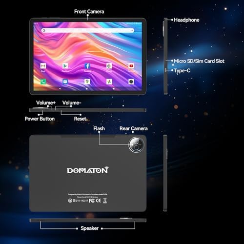 11 inch Tablet, 2025 Latest Android 14 Tablet with 16GB RAM 128GB ROM 1TB Expandable Octa-Core, 5G WiFi & Dual 4G Cellular, 2 in 1 Tablets with Keyboard Incell Large Screen,7000mAh Battery,Dual Camera