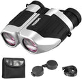 12x25 Compact Binoculars for Kids and Adults High Powered Large View Waterproof Binoculars with Clear Low Light Vision, Easy Focus Small Binoculars for Bird Watching, Hunting, Travel(Silver)