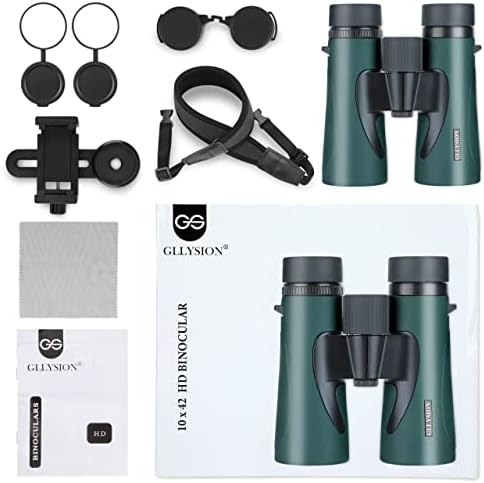 10X42 Professional UHD Binoculars for Adults with Phone Adapter, High Power Binoculars with BaK4 prisms, Super Bright Lightweight & Waterproof Binoculars Perfect for Bird Watching, Safari, Stargazing