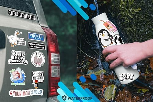 120pcs Funny Stickers for Adults, Prank Meme (Dirty) Hilarious Sticker Pack for Laptop, Hard Hat, Work, Water Bottles, Computers, Vinyl Waterproof Decals (120)