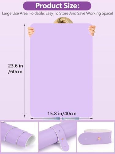 (MAT ONLY) Nail Art Table Mat, Nail Arm Rest Pad for Acrylic Nails, Soft Microfiber PU Leather Nail Mat for Table, Foldable Nail Hand Rest Pillow Manicure Pad, Acrylic Nail Desk Mat for Nail Cushion