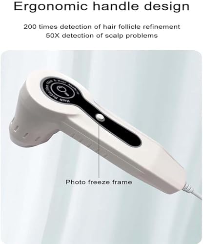 10 Inches Skin Diagnosis Hair Analyzer Machine with HD LCD Screen Digital Skin Detector 50X 200X Skin Detector Moisture Tester, Microscope Skin Care Tool